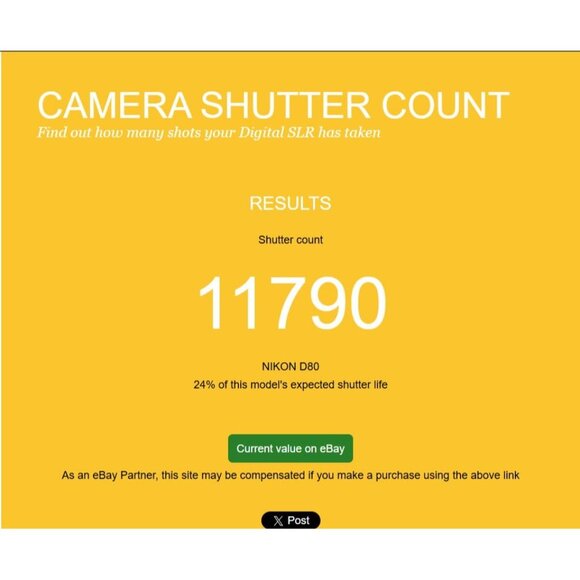 Nikon D80 Outfit SLR Digital Camera 10.2MP 18-135mm Lens 11,790 Clicks 32GB SD - Picture 12 of 16